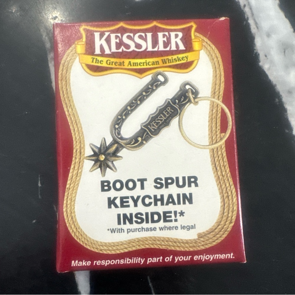 Boot Spur Keychain - Black and Gold
